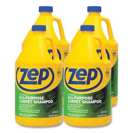 Zep Carpet Extractor Shampoo, Unscented, 1 gal, PK4 ZUCEC128